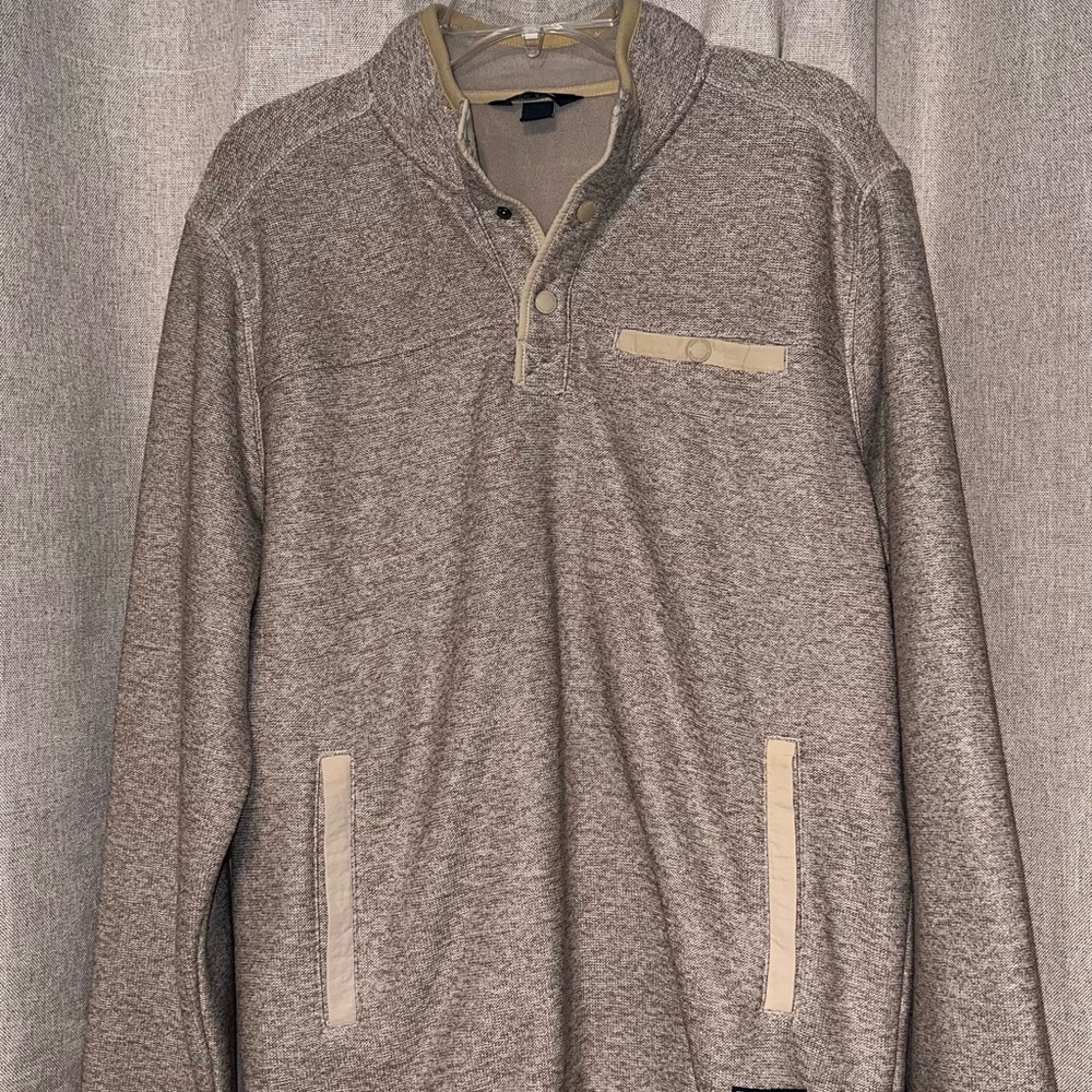 Eddie Bauer Men's Tan Fleece Pullover